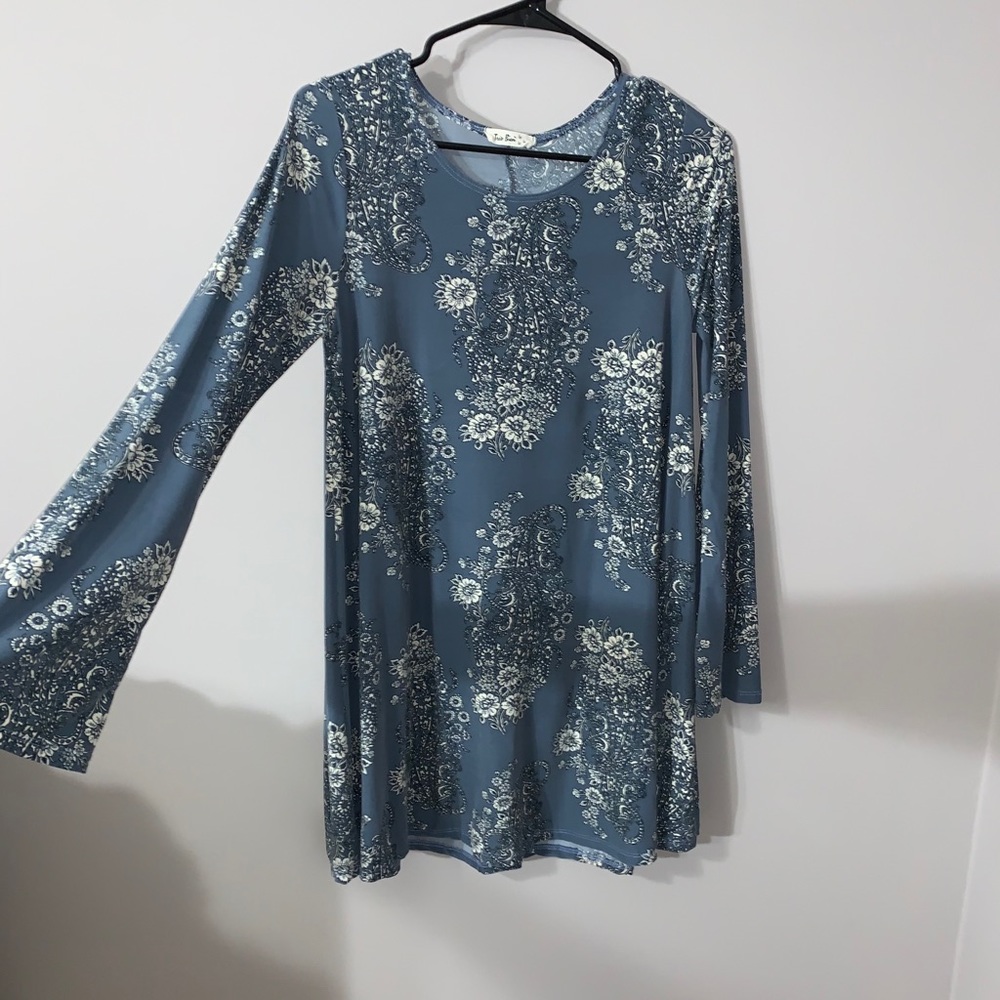 TRES BIEN Floral Long Sleeve Dress